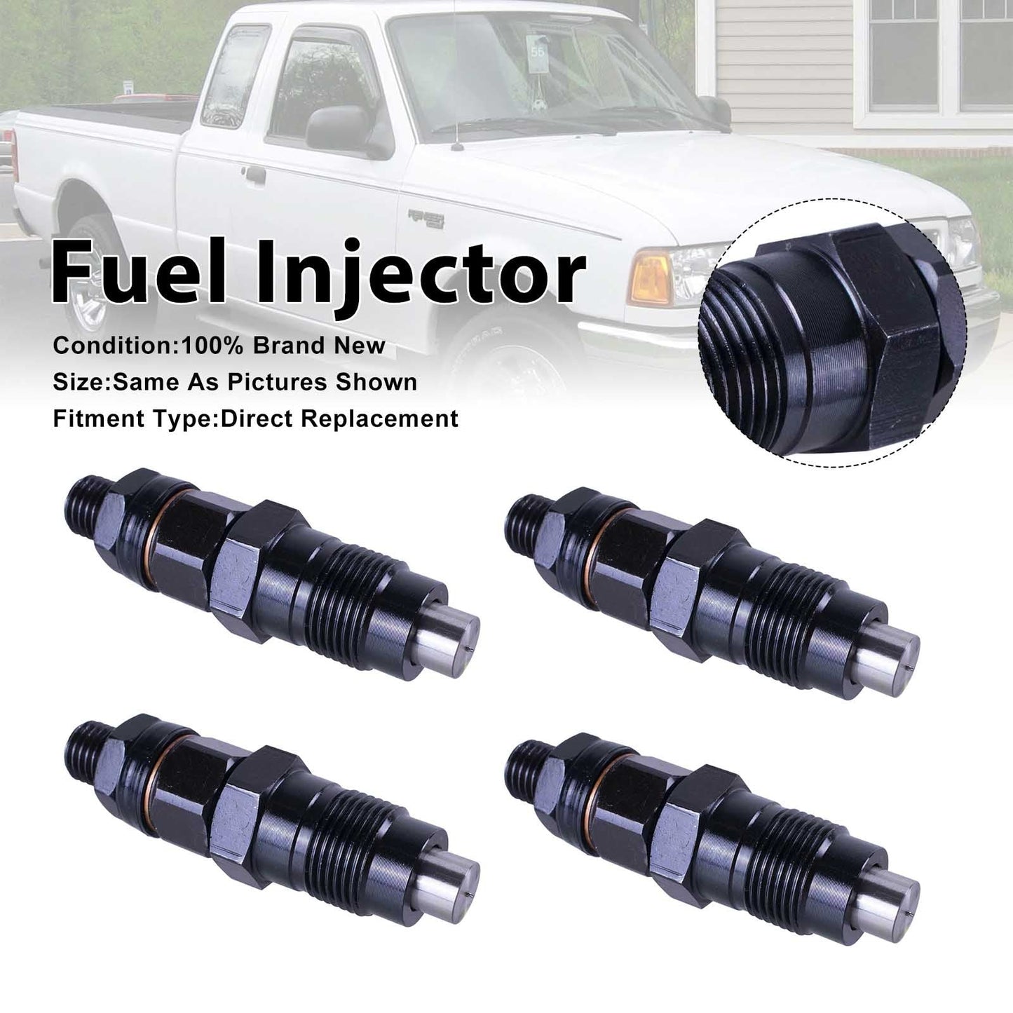 4 iniettori di carburante per Ford Courier e Mazda Serie B 99-05 105078-0111