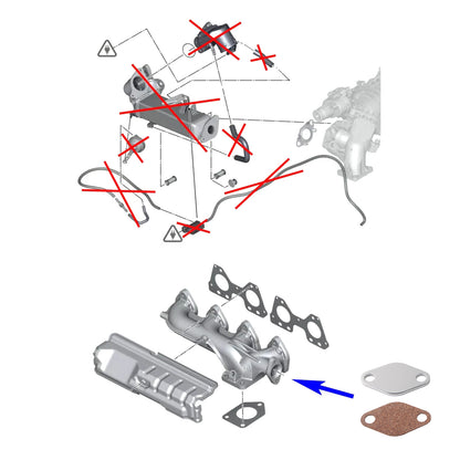 EGR Cooler Gasket Repair Replace kit per BMW N47N N47S1 2.0 D E90 91 92 F30 31