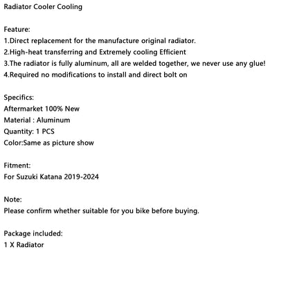 Radiatore di raffreddamento del motore Suzuki Katana 2019-2024
