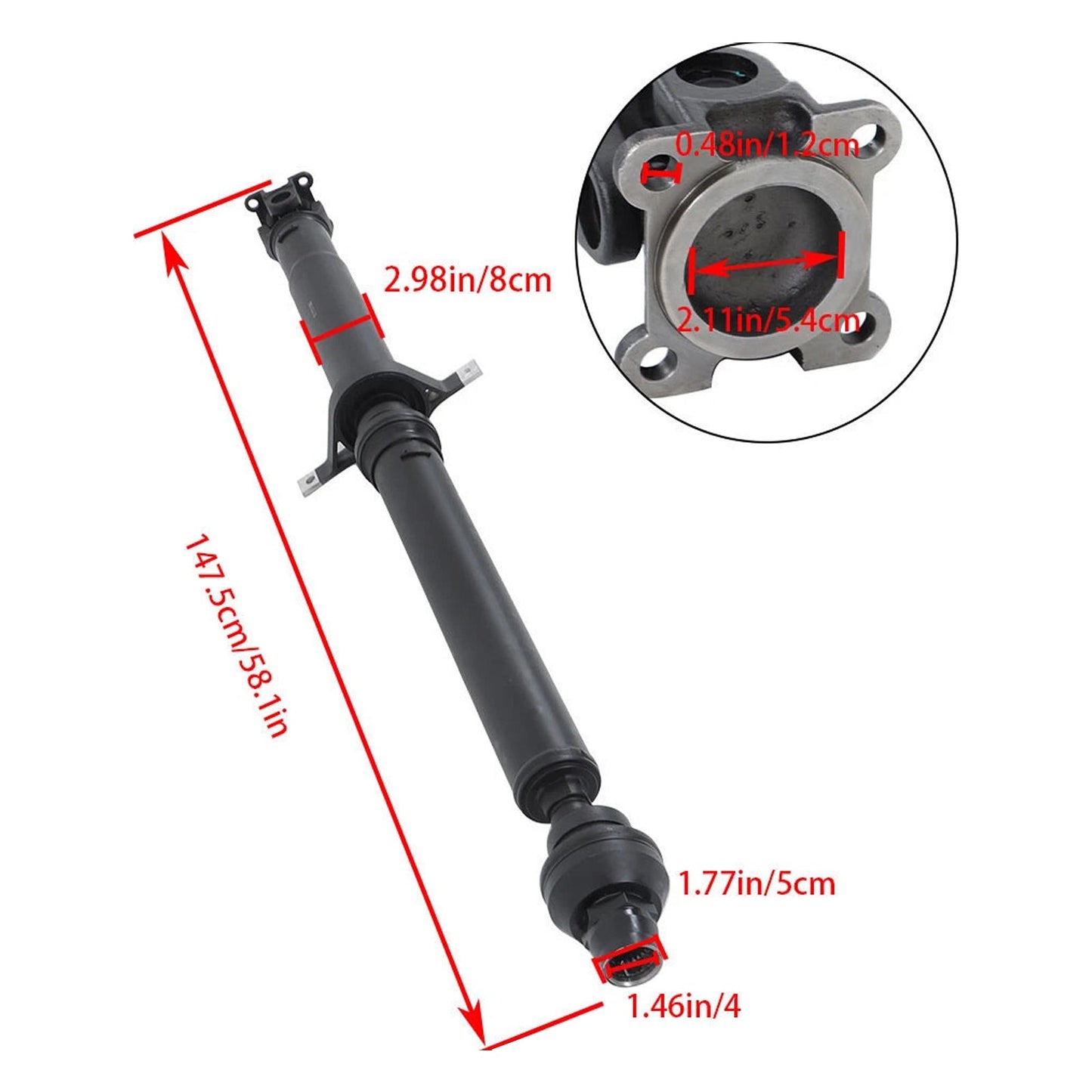 Gruppo albero di trasmissione posteriore Land Rover Range Rover V8 5.0L benzina 2013-2016 LR058371 LR034508
