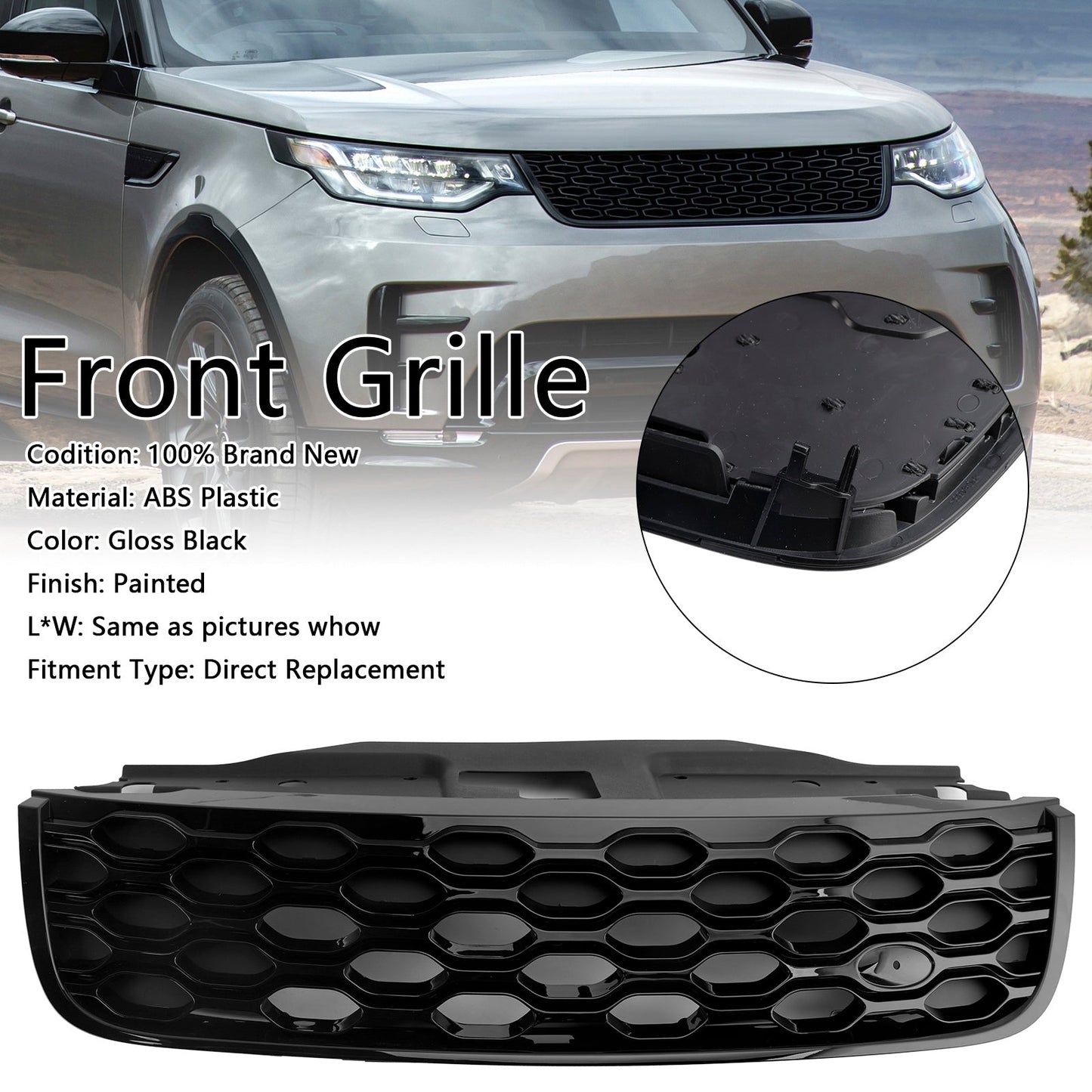 Griglia paraurti anteriore Land Rover Discovery 5 L462 2017-2020, nera