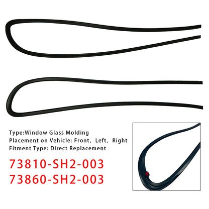 Modanatura in vetro per finestrino destro e sinistro HONDA CR-X CRX EF8 1988-1991 2 pezzi 73810-SH2-003 73860SH2003