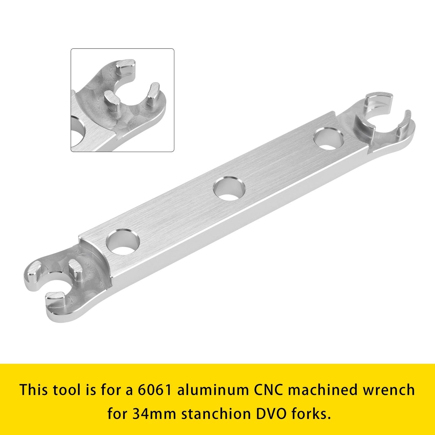Chiave per la rimozione del tappo inferiore in alluminio. Strumento utilizzato per ricostruire la forcella DVO Saphire/Onyx.