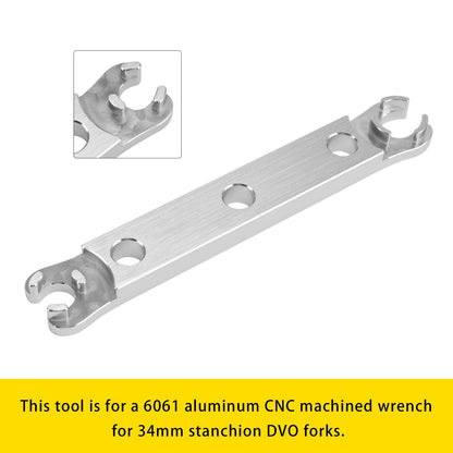 Chiave per la rimozione del tappo inferiore in alluminio. Strumento utilizzato per ricostruire la forcella DVO Saphire/Onyx.