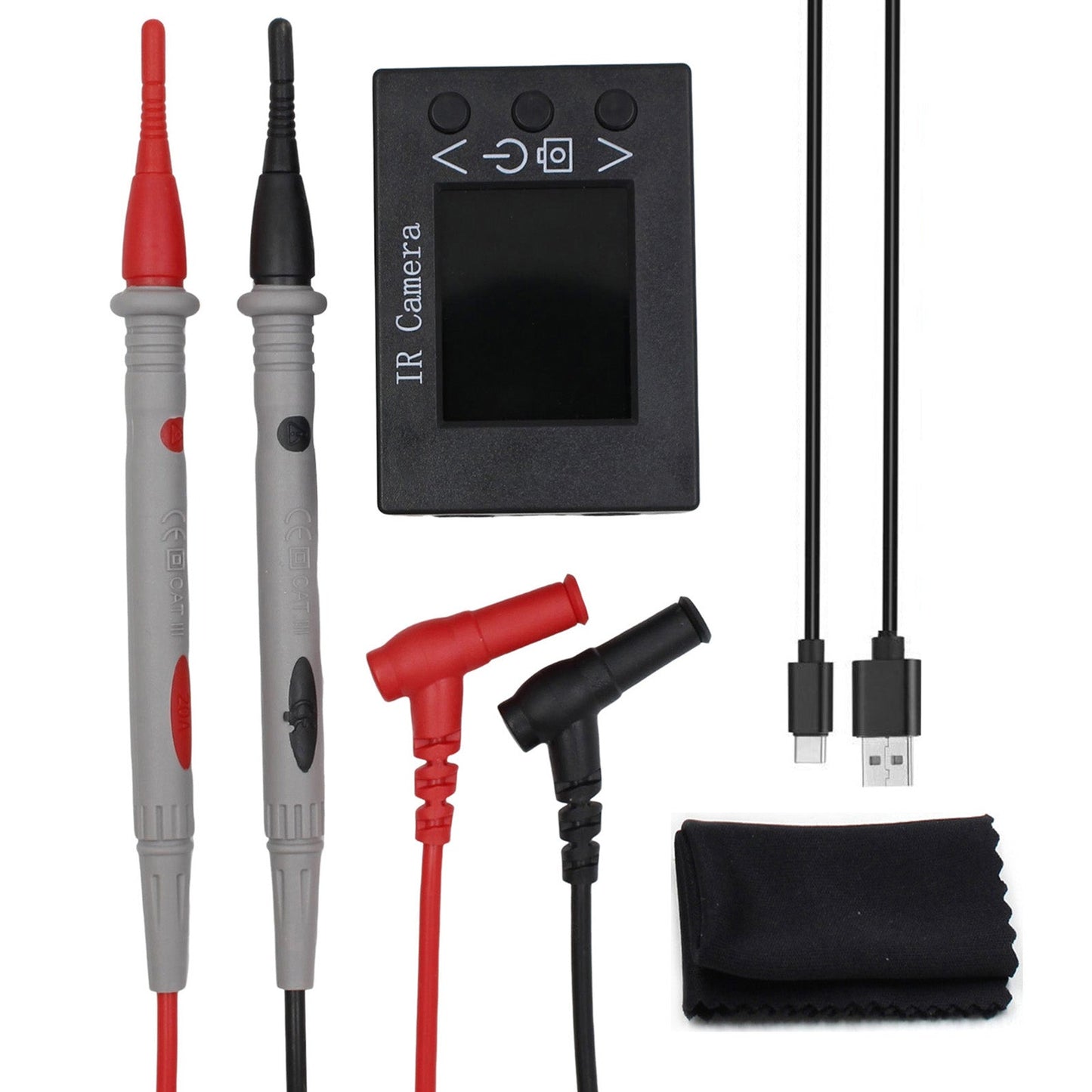Tester di temperatura con telecamera a infrarossi 2 in 1, termocamera con sensore di immagine da 1,8 pollici