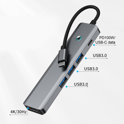 Adattatore hub di interfaccia HDMI PD100W USB3.0 TYPE-C 5 in 1 per MacBook iPad Pro