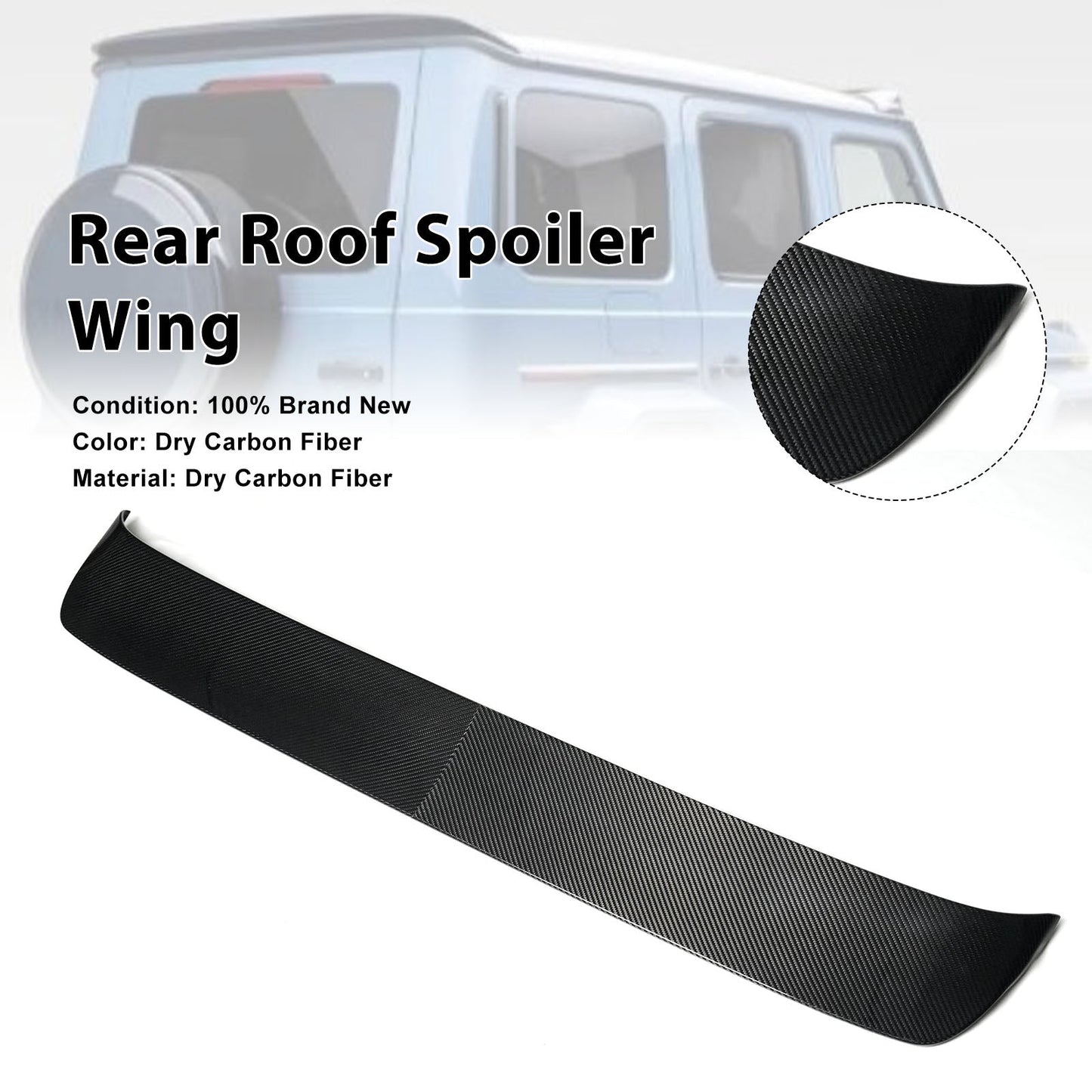 Spoiler posteriore in fibra di carbonio per tetto, compatibile con Mercedes Classe G W465 2025+, stile M.