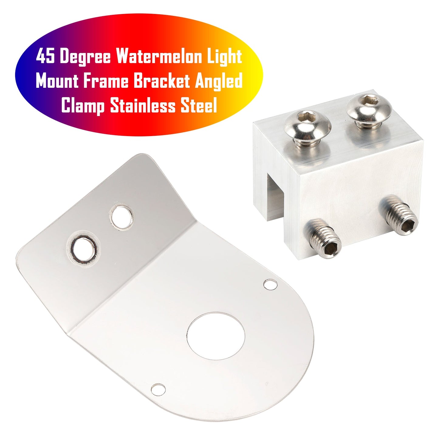 Supporto per telaio di montaggio per luce a forma di anguria da 45 gradi, morsetto angolato in acciaio inossidabile