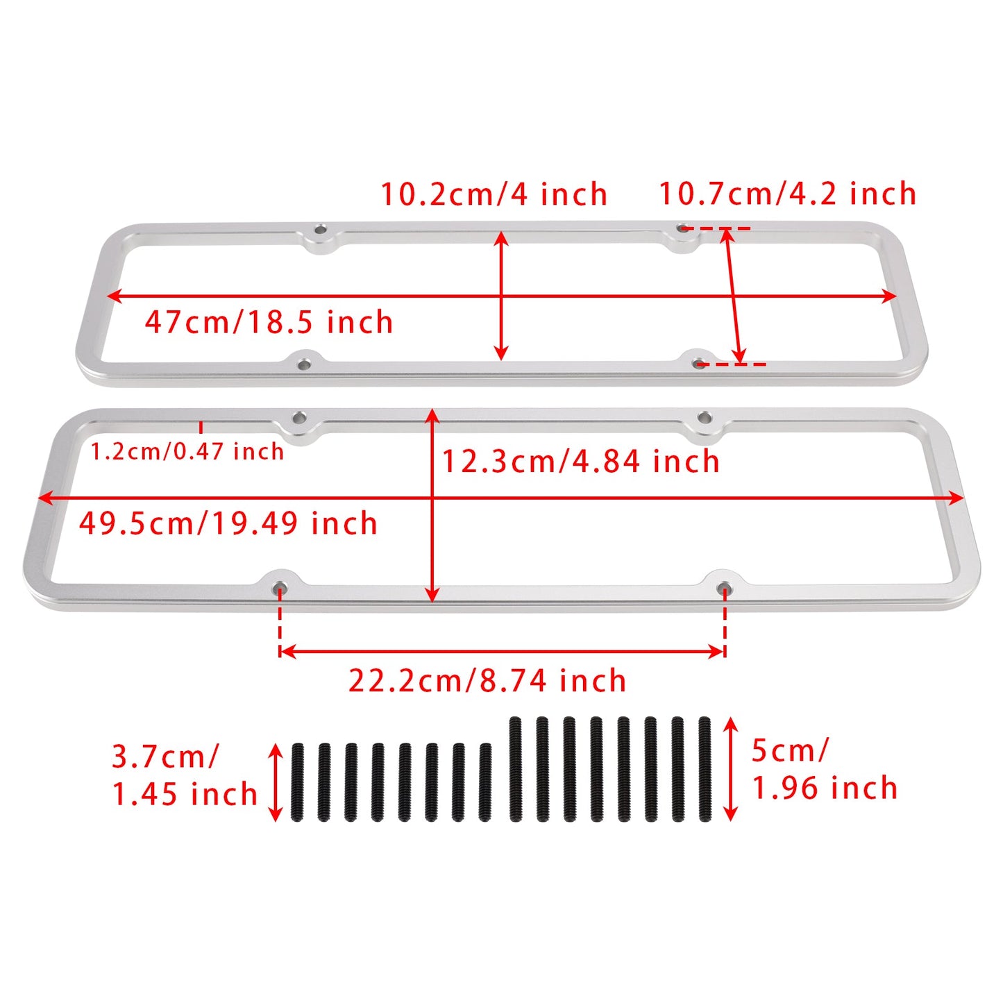Distanziale coperchio valvole Small Block 1/2""3/8"" 500 Riser 350 per rullo di montaggio albero