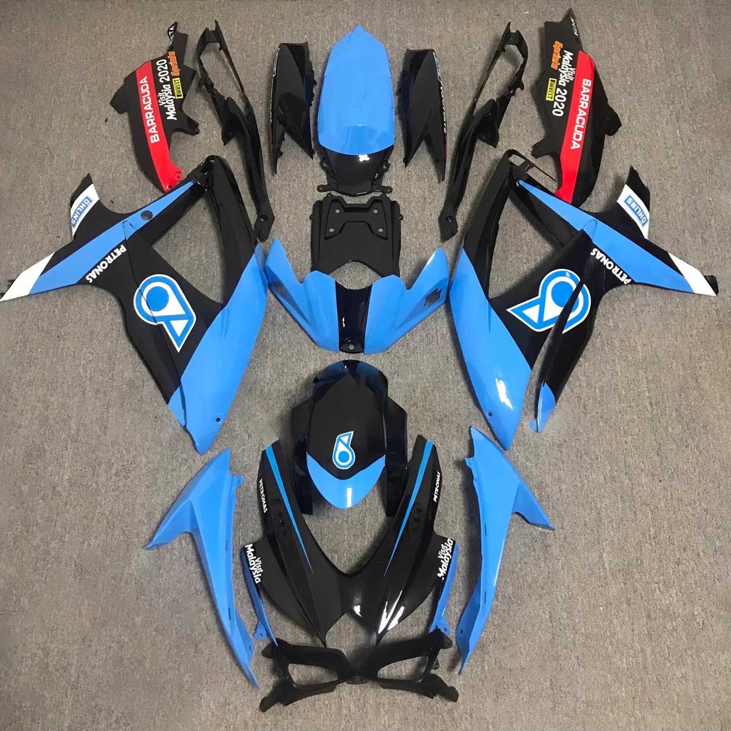 Kit carenatura iniezione plastica ABS per Suzuki GSXR 600/750 2008-2010 K8