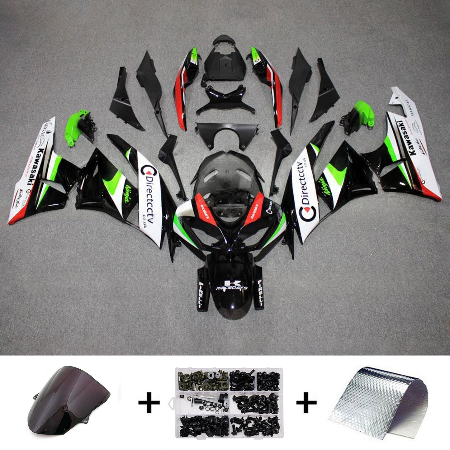 Kit carenatura iniezione in plastica ABS adatto per Kawasaki ZX6R 636 2009-2012