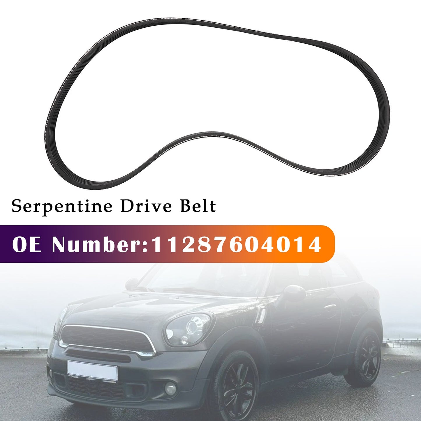 Cinghia di trasmissione a serpentina per alternatore per Mini Cooper Paceman Countryman 11-16