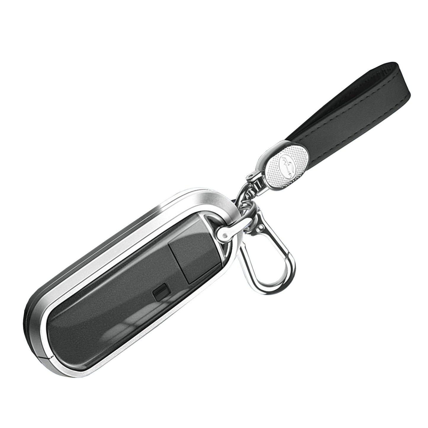 Custodia per chiave auto in TPU argentato in lega di alluminio con fibbia per Mazda CX-4 CX-5