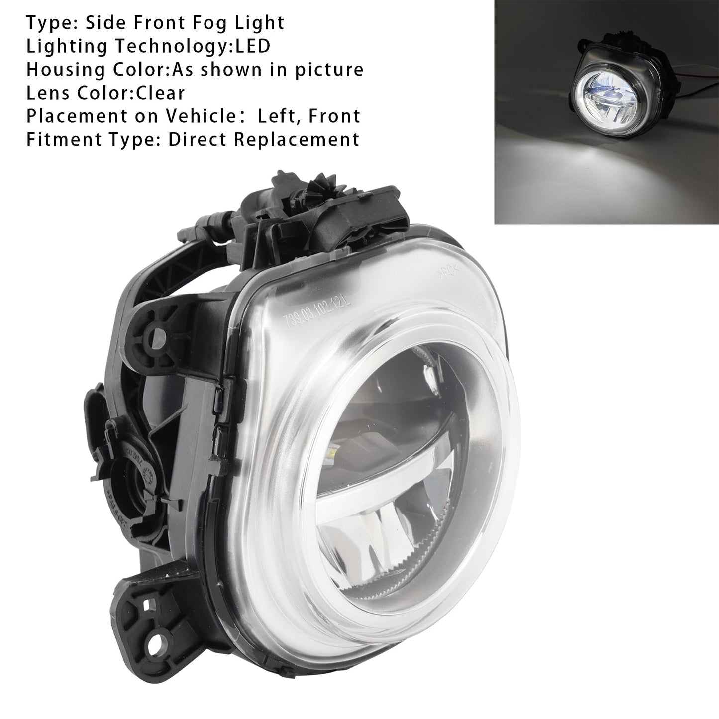 1 pz. Fendinebbia anteriore sinistro a LED per BMW X3 F25 X4 F26 X5 F15 X6 F16 63177317251