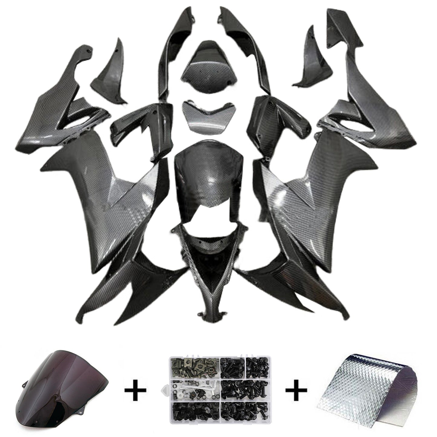 Kit carenatura iniezione in plastica ABS adatto per Kawasaki ZX10R 2008-2010