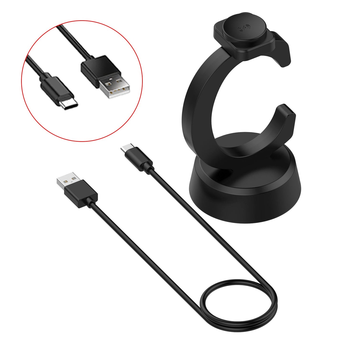 Caricabatterie verticale a forma di C per Apple Watch, adattatore per dock di ricarica per iWatch