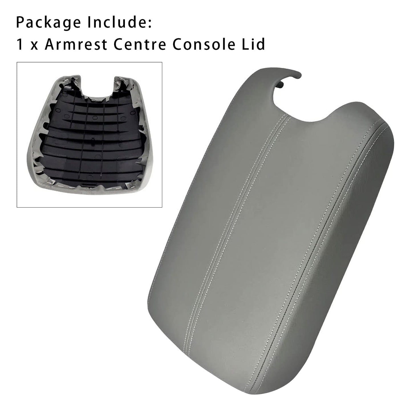 Coperchio della console centrale del bracciolo in pelle grigia per Honda Accord 2008-2012