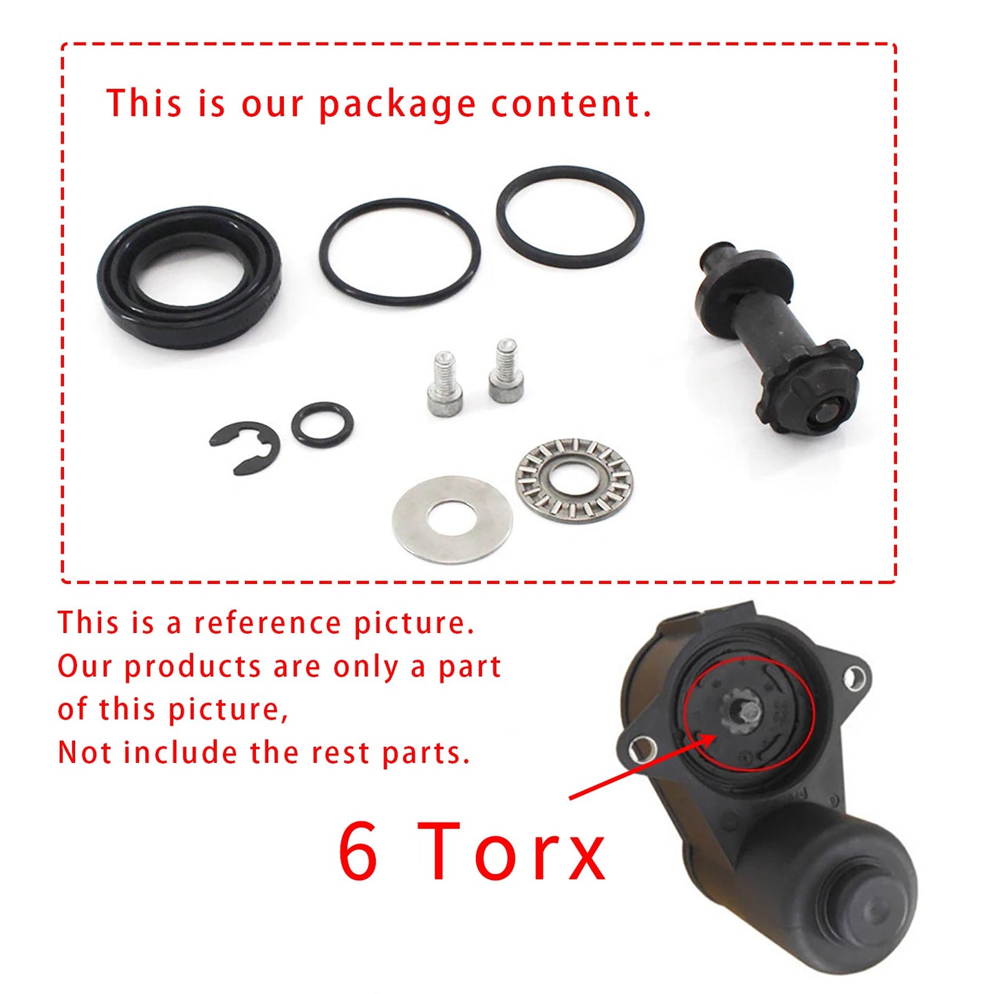 Kit di riparazione del motore della pinza del freno di stazionamento posteriore Torx 6 per Audi VW Passat 32332082