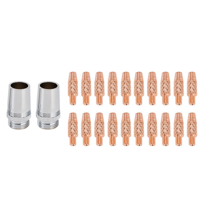 20 punte di contatto 2 ugelli 186405 per pistola a bobina Miller Spoolmate 100/185/3035