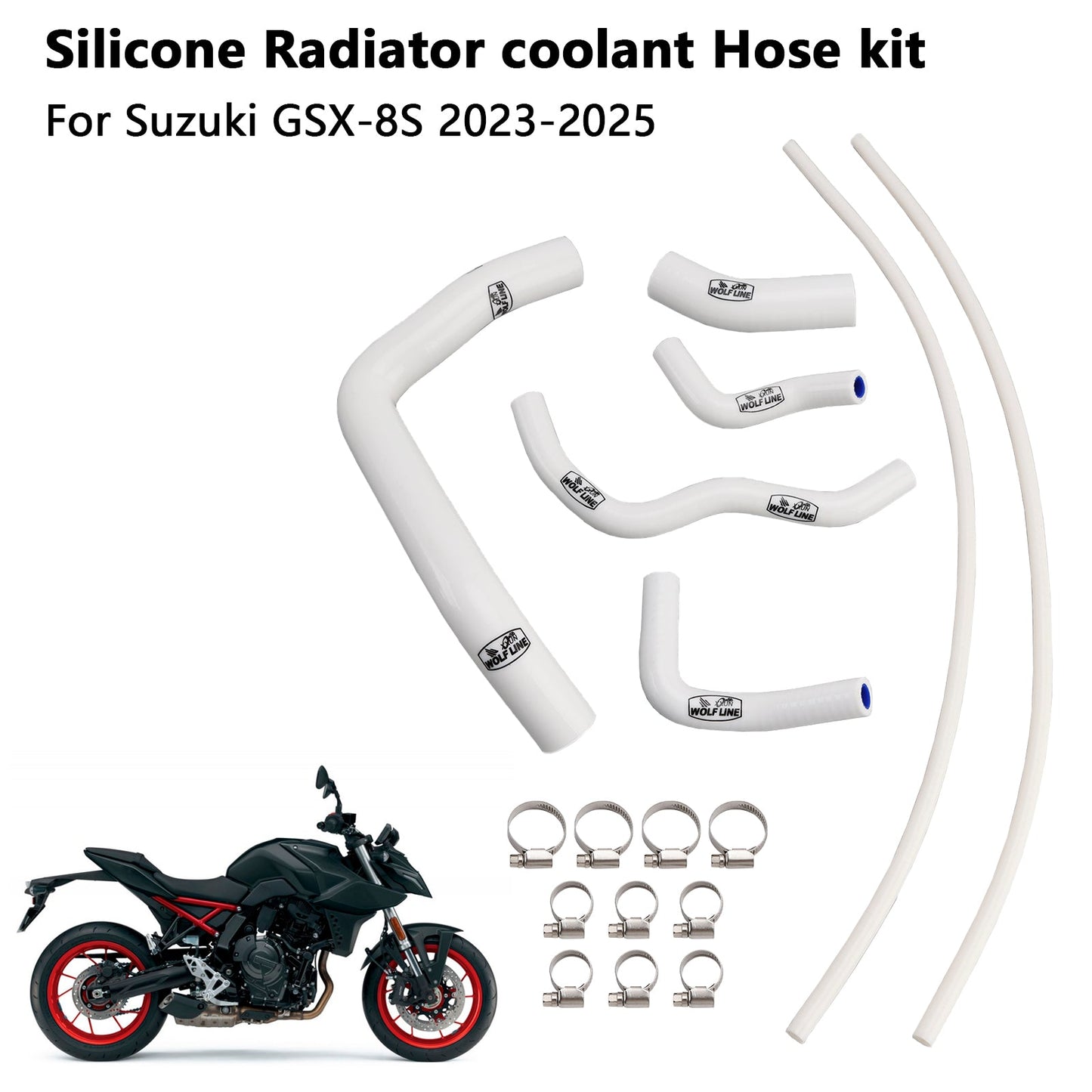 Tubo flessibile del liquido di raffreddamento del radiatore in silicone Suzuki GSX-8S 2023-2025