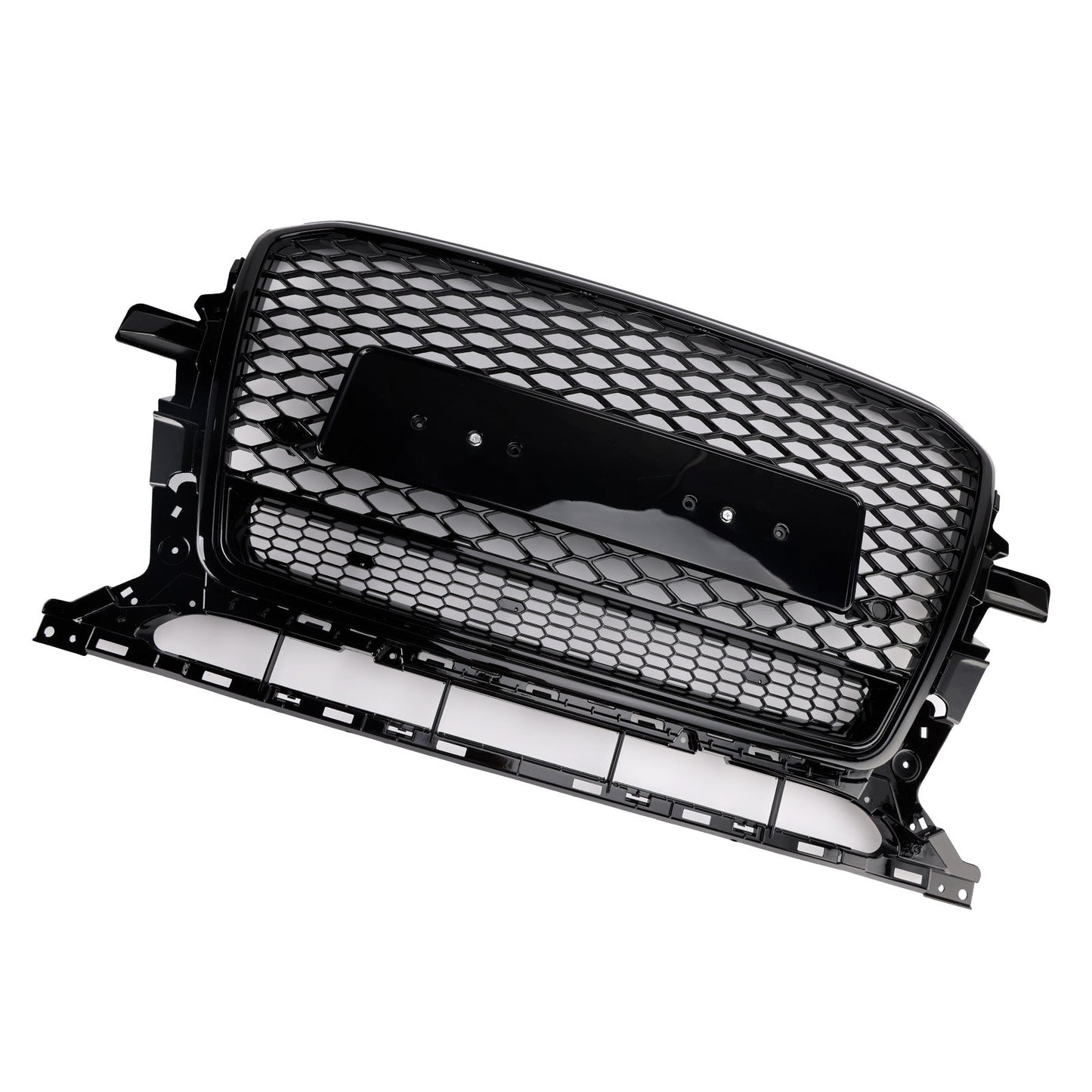 Griglia paraurti anteriore a nido d'ape nera lucida adatta per Audi Q5 2013-2017