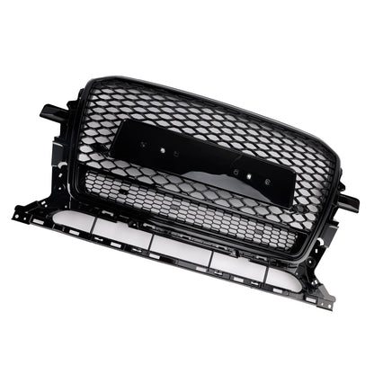 Griglia paraurti anteriore a nido d'ape nera lucida adatta per Audi Q5 2013-2017