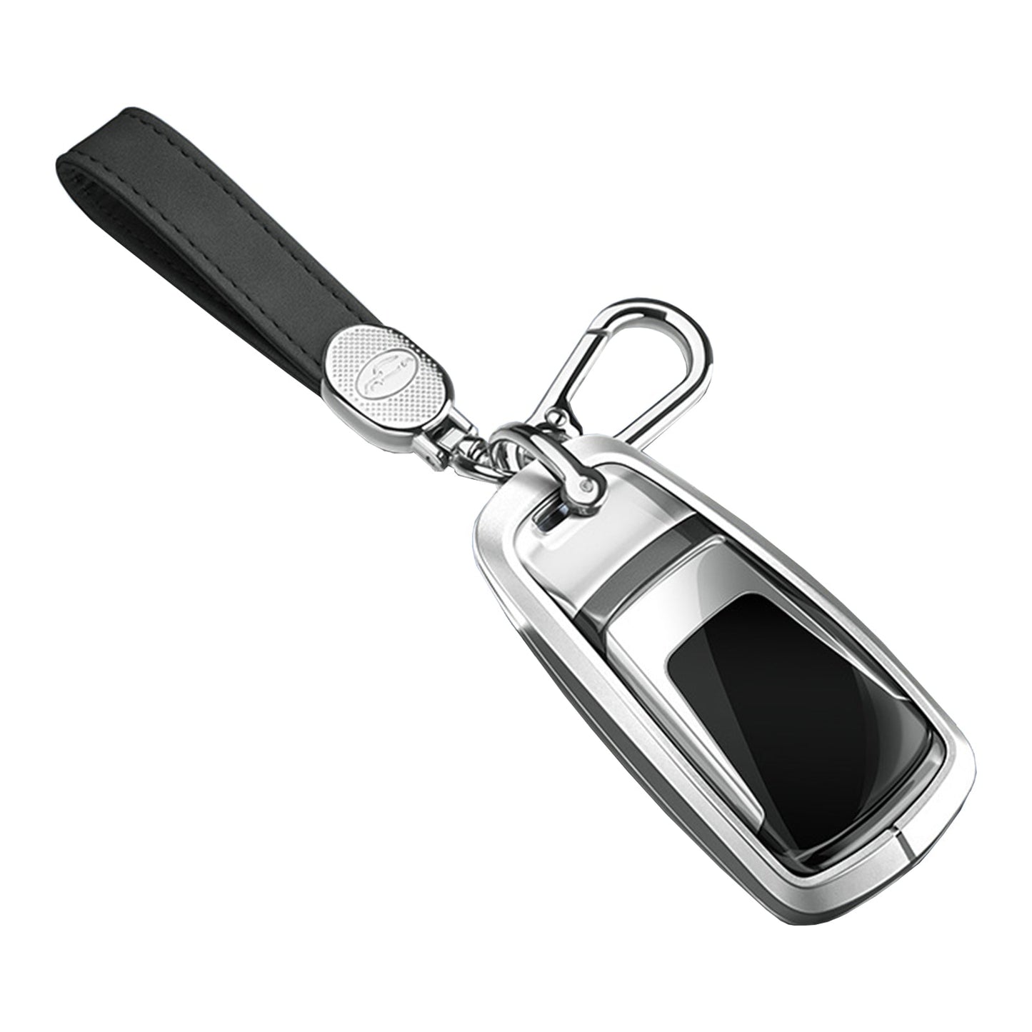 Custodia per chiave auto in TPU argentato in lega di alluminio con fibbia per Audi a6l a4l a3