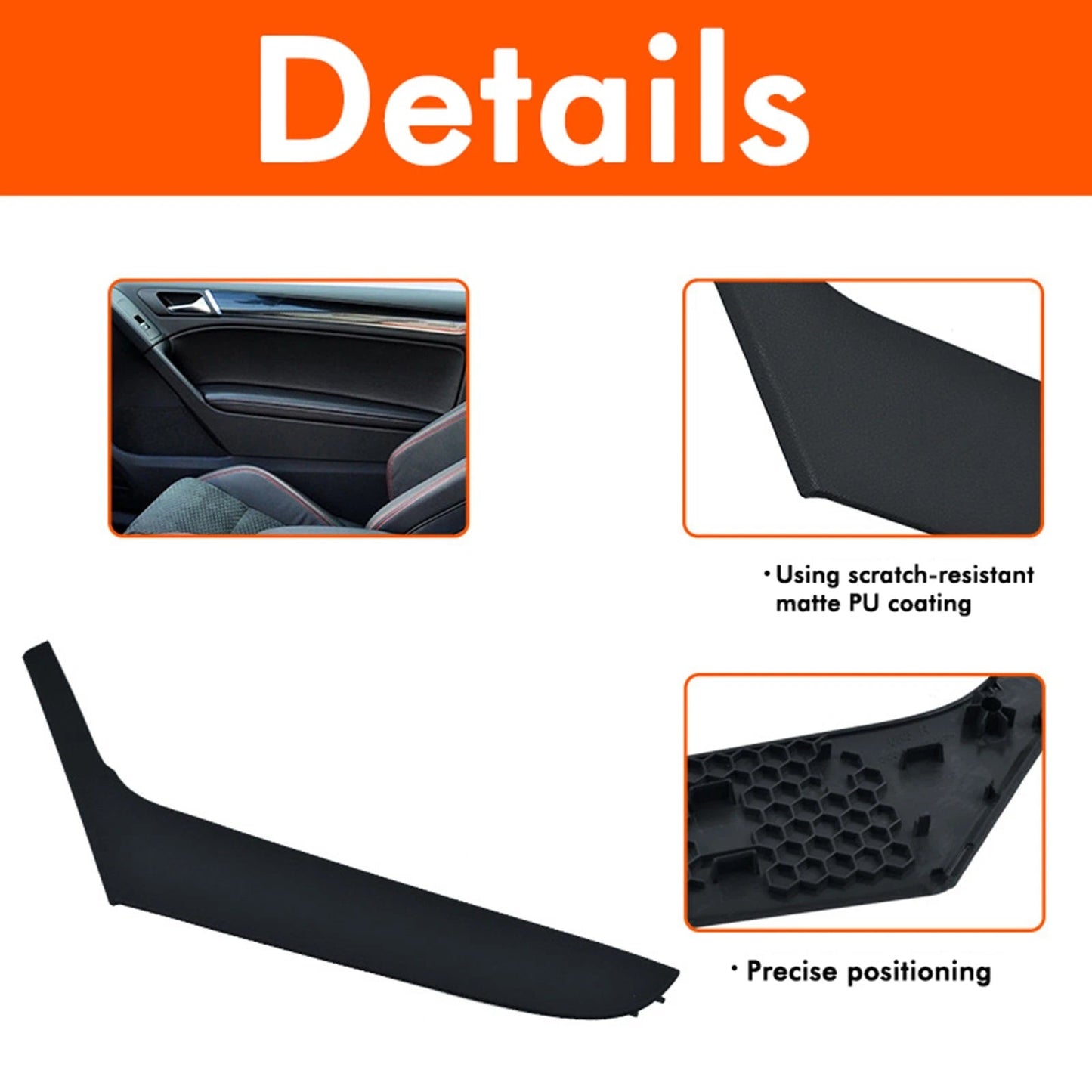 Rivestimento esterno della maniglia della portiera destra, codice 5K3686040A, per VW Golf 6 Coupé 2009-2013