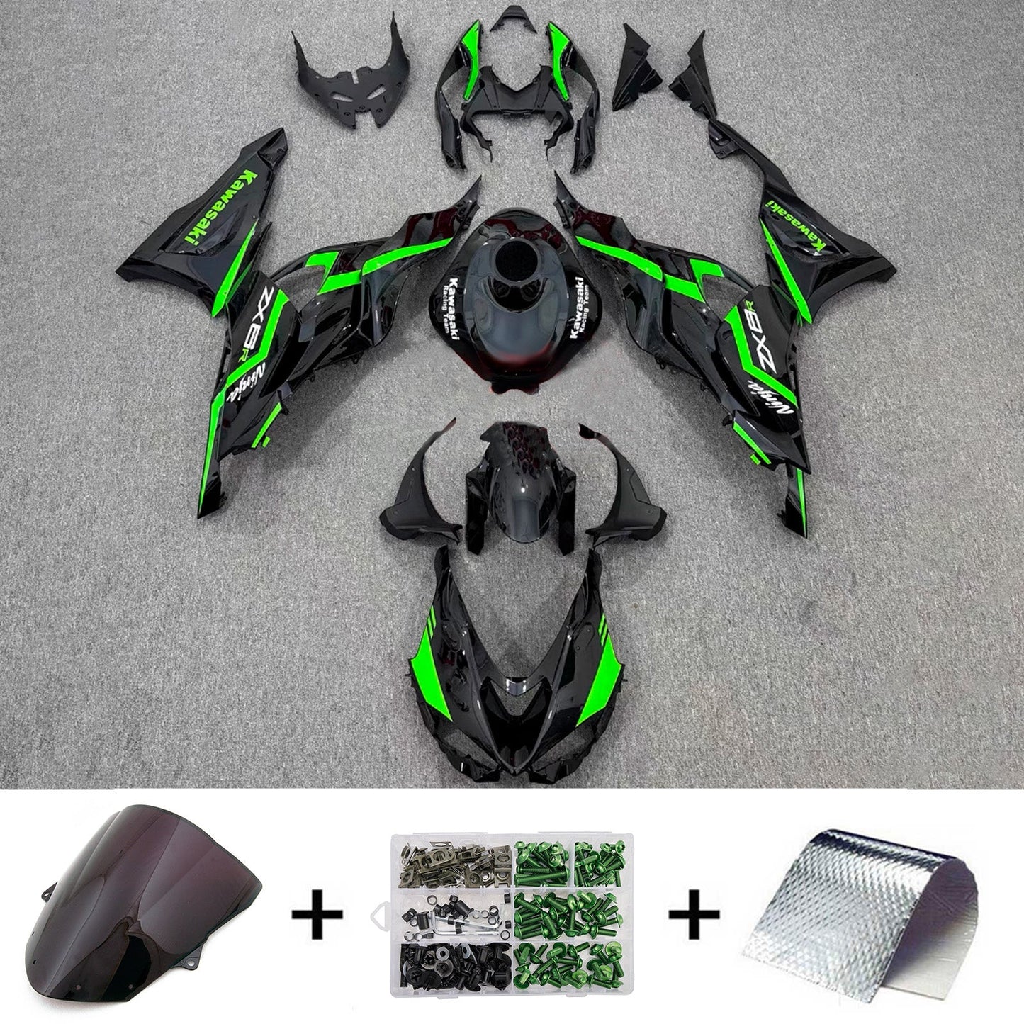 Kit carenatura iniezione in plastica ABS adatto per Kawasaki ZX-6R 2024-2026