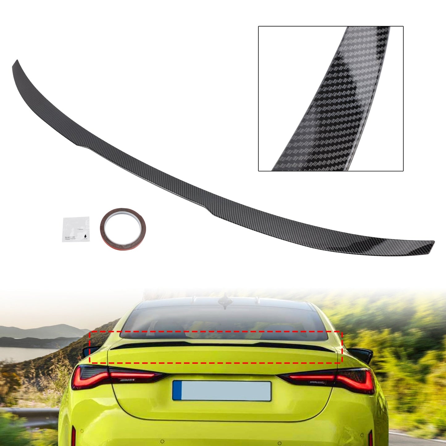 Spoiler posteriore in fibra di carbonio per BMW Serie 4 G22 Coupé dal 2020 in poi