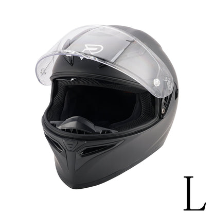 Casco da moto DOT per adulti Street Integrale Arancione Nero opaco