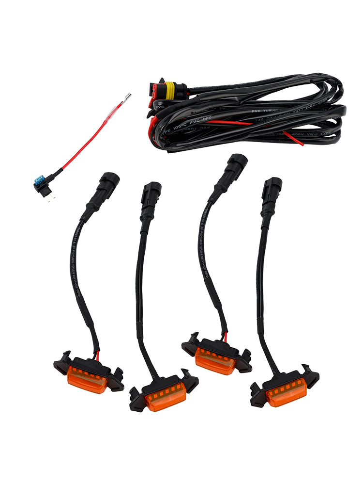 Kit luci LED per griglia anteriore Toyota Tacoma con lente gialla e luce ambra PT228-35170 2016-2023