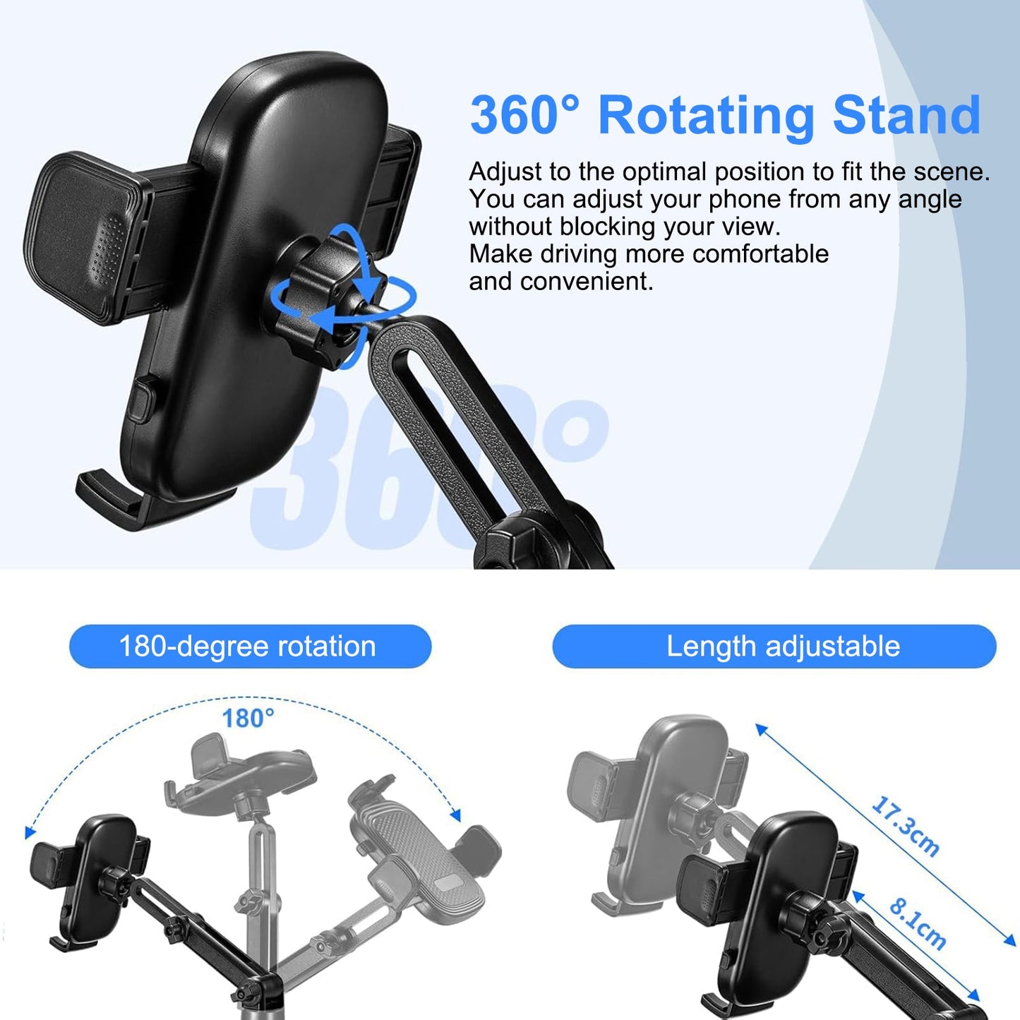 Supporto per smartphone, portabevande, per smartphone, auto, portabicchieri 2 in 1