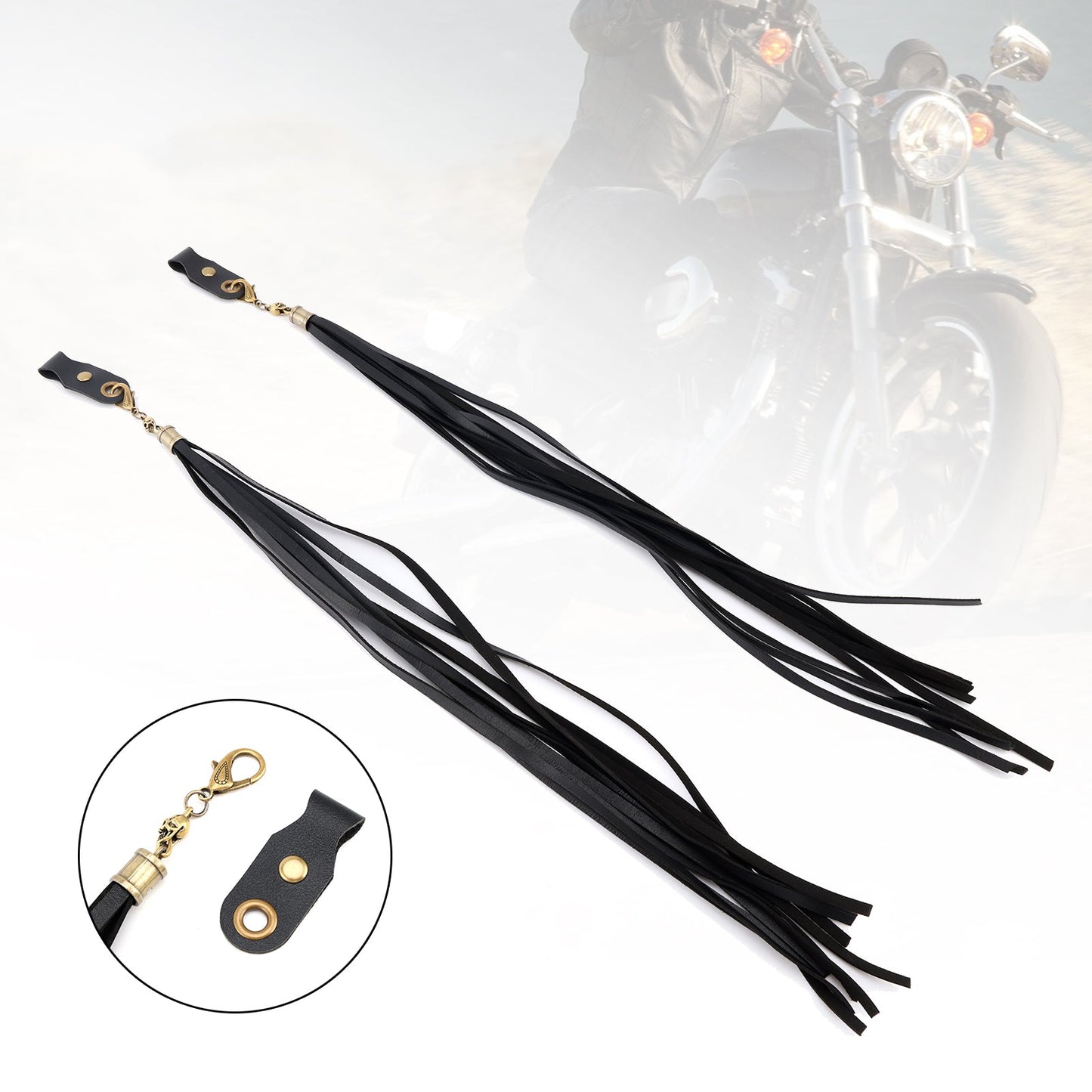 Decorazione leva freno manubrio nappa nera per Dyna Road Glide Road King