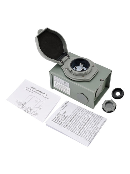 Scatola di ingresso per generatore RV da 50 Ampere NEMA SS2-50P Scatola di ingresso alimentazione 125/250 V