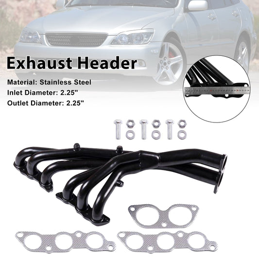 Collettore di scarico in acciaio inossidabile per Lexus IS300 2001-2005 3.0L, nero