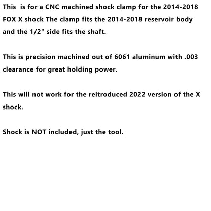 Corpo del serbatoio e morsetto dell'albero 803-00-208 per la ricostruzione dell'ammortizzatore Fox Float X Morsetto a morsa