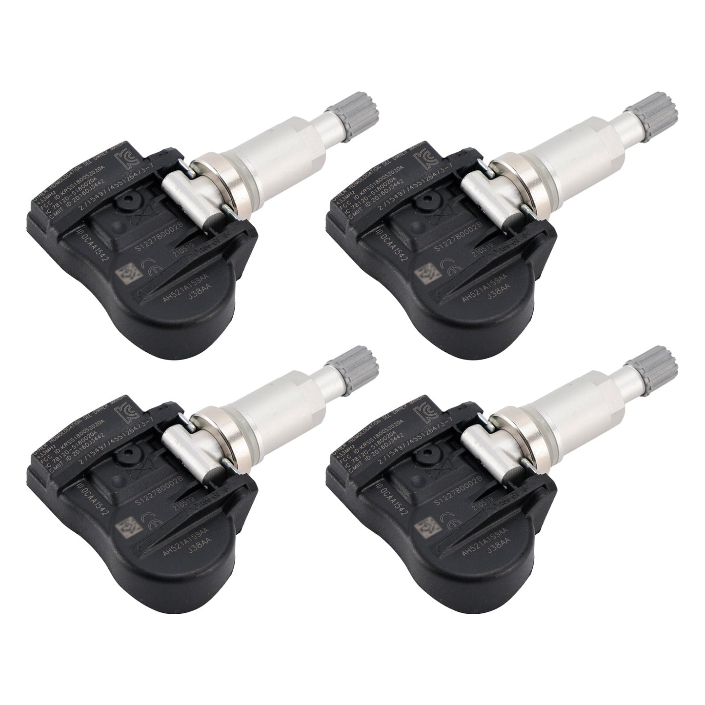 4 sensori di pressione pneumatici TPMS per Land Rover Jaguar AH521A159AA