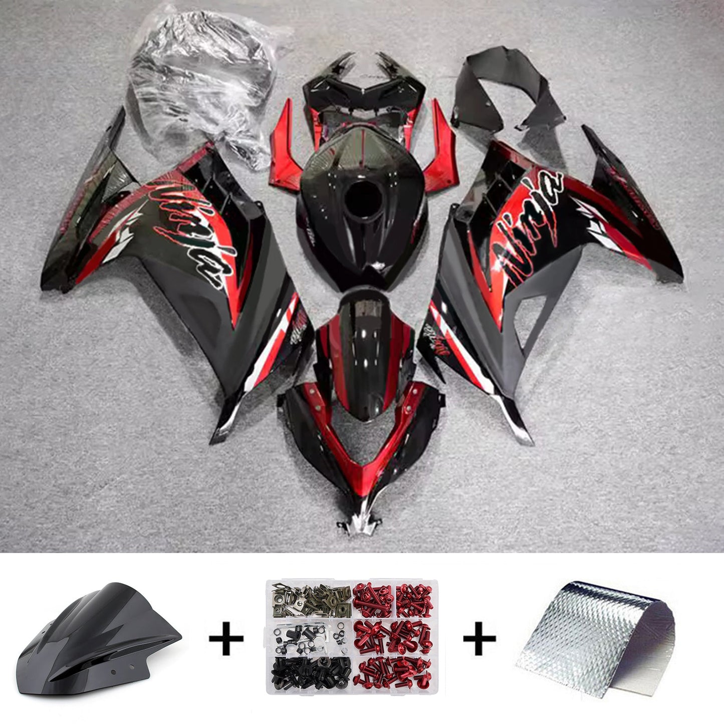 Kit carenatura iniezione in plastica ABS adatto per Kawasaki EX300 Ninja300 2013-2024