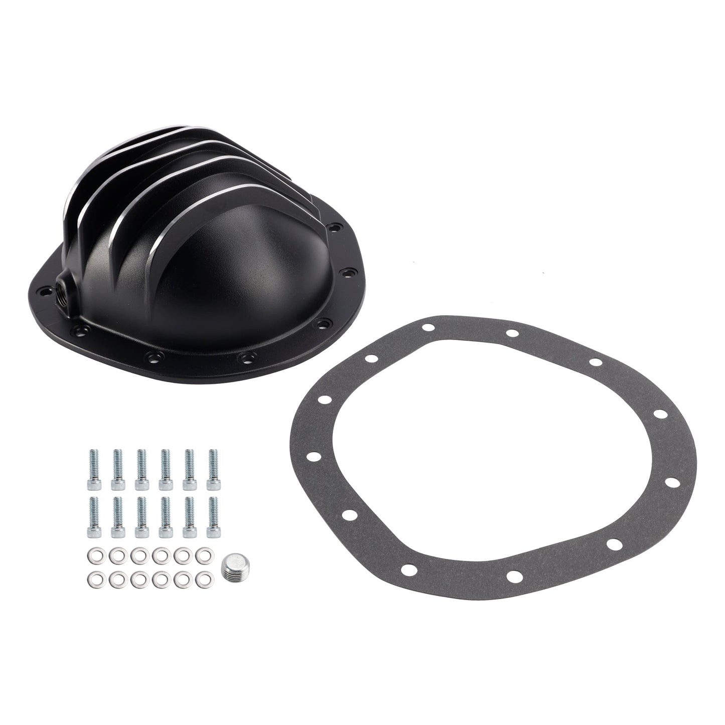 Copertura posteriore differenziale in alluminio nero Chevy/GMC 1/2 tonnellata 12 bulloni 1962-1982 YI217826T CE2862856IEC