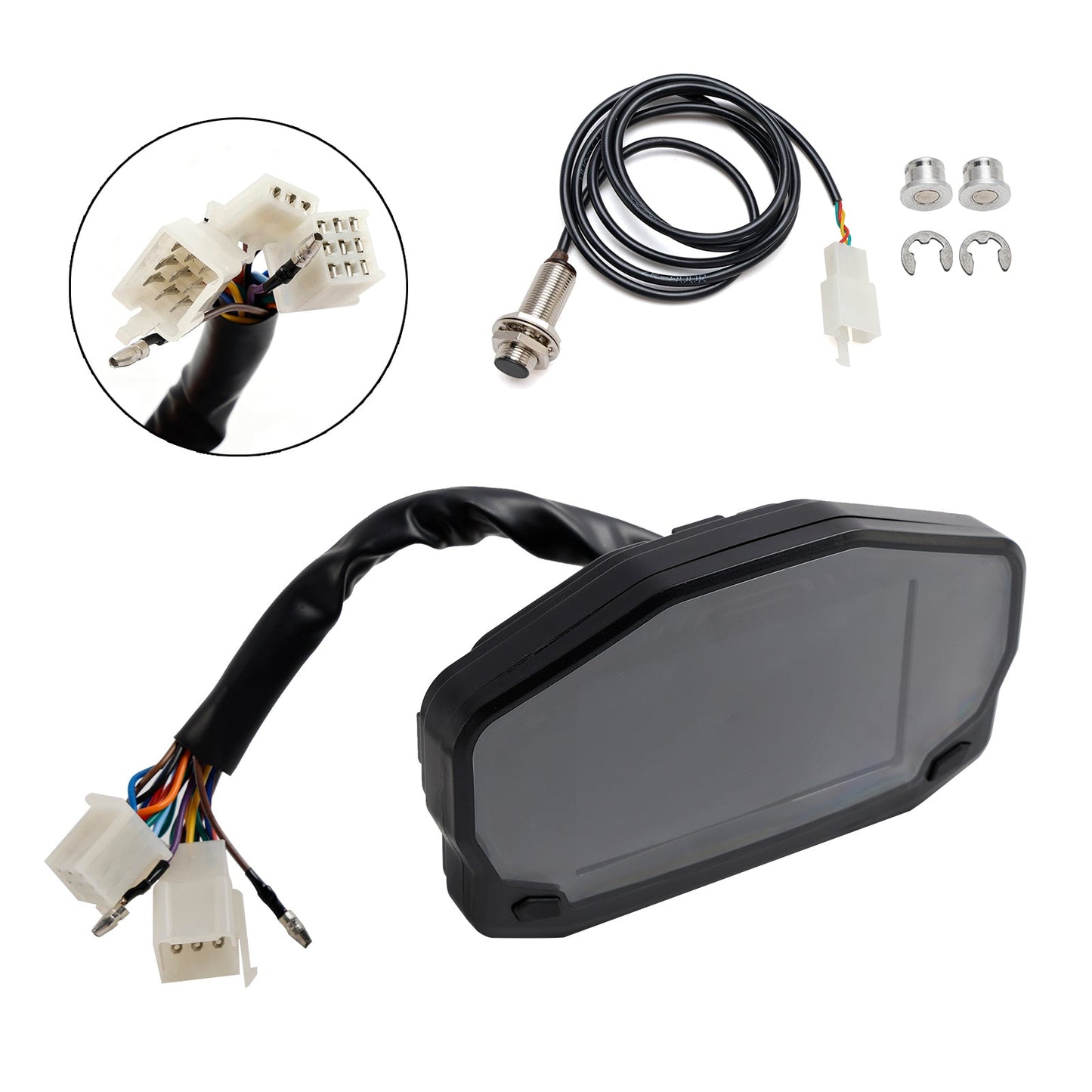Tachimetro digitale con display LCD retroilluminato RPM universale per moto
