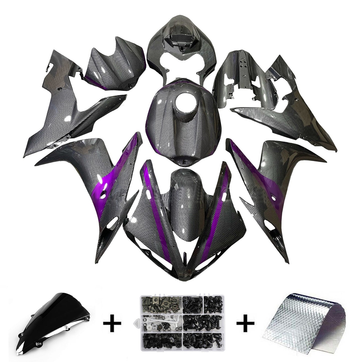 Kit carenatura iniezione plastica ABS per Yamaha YZFR1 YZF-R1 2004-2006