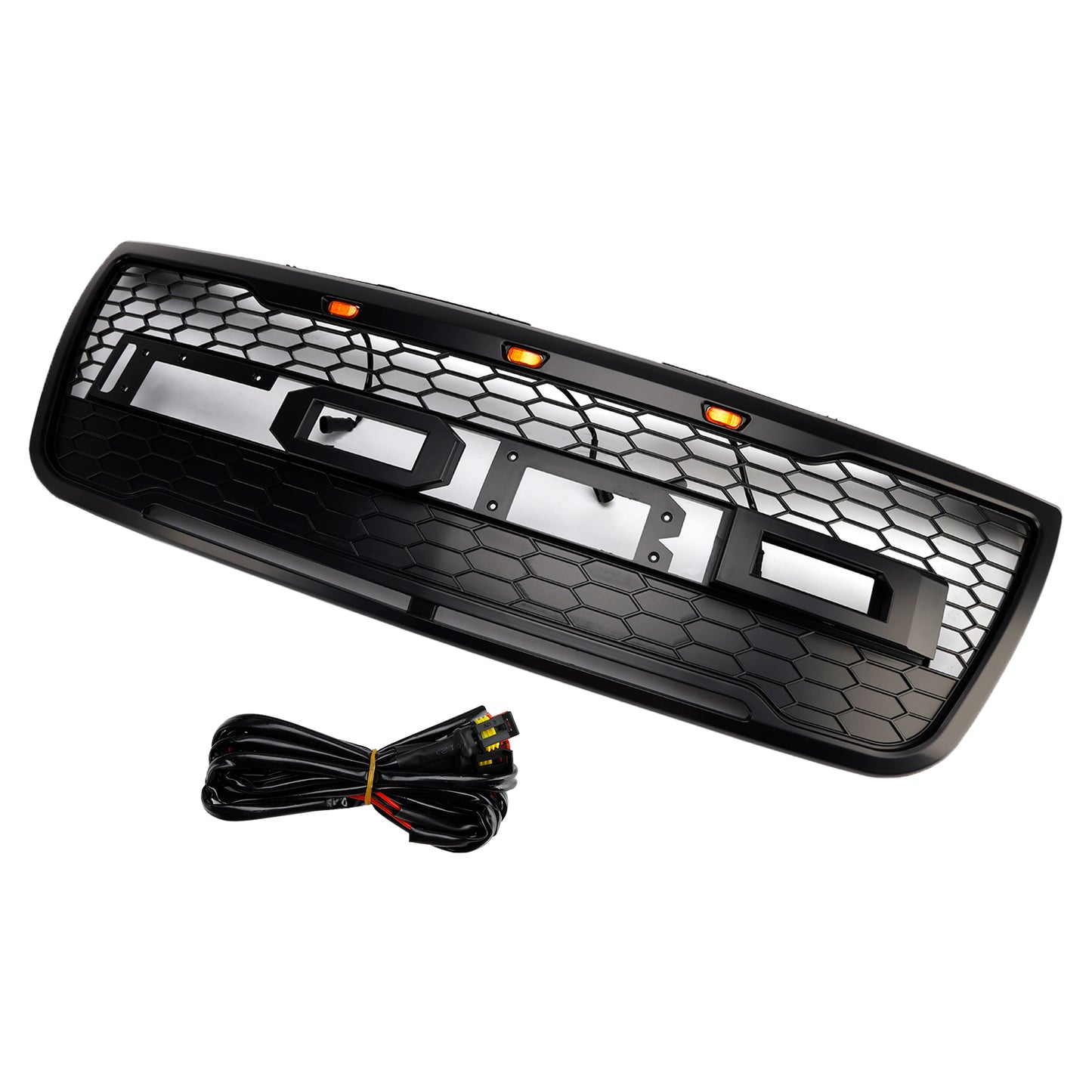 Griglia paraurti anteriore superiore grigia Ford Explorer 2012-2015 con luci