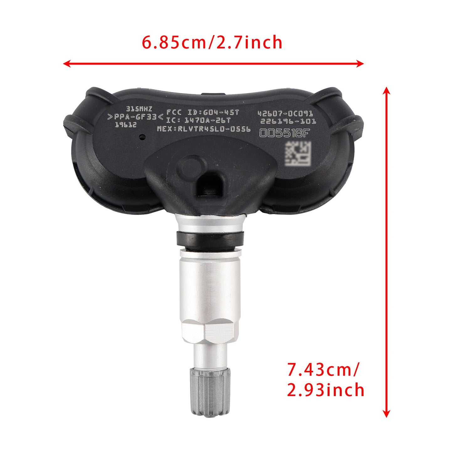 1 sensore di pressione pneumatici TPMS per Toyota RAV4 Highlander Tundra 426070C091