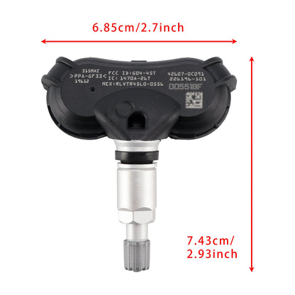 1 sensore di pressione pneumatici TPMS per Toyota RAV4 Highlander Tundra 426070C091