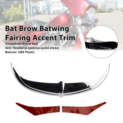 Decorazione decorativa Bat Brow Batwing per Electra Street Glide Trikes 96-13