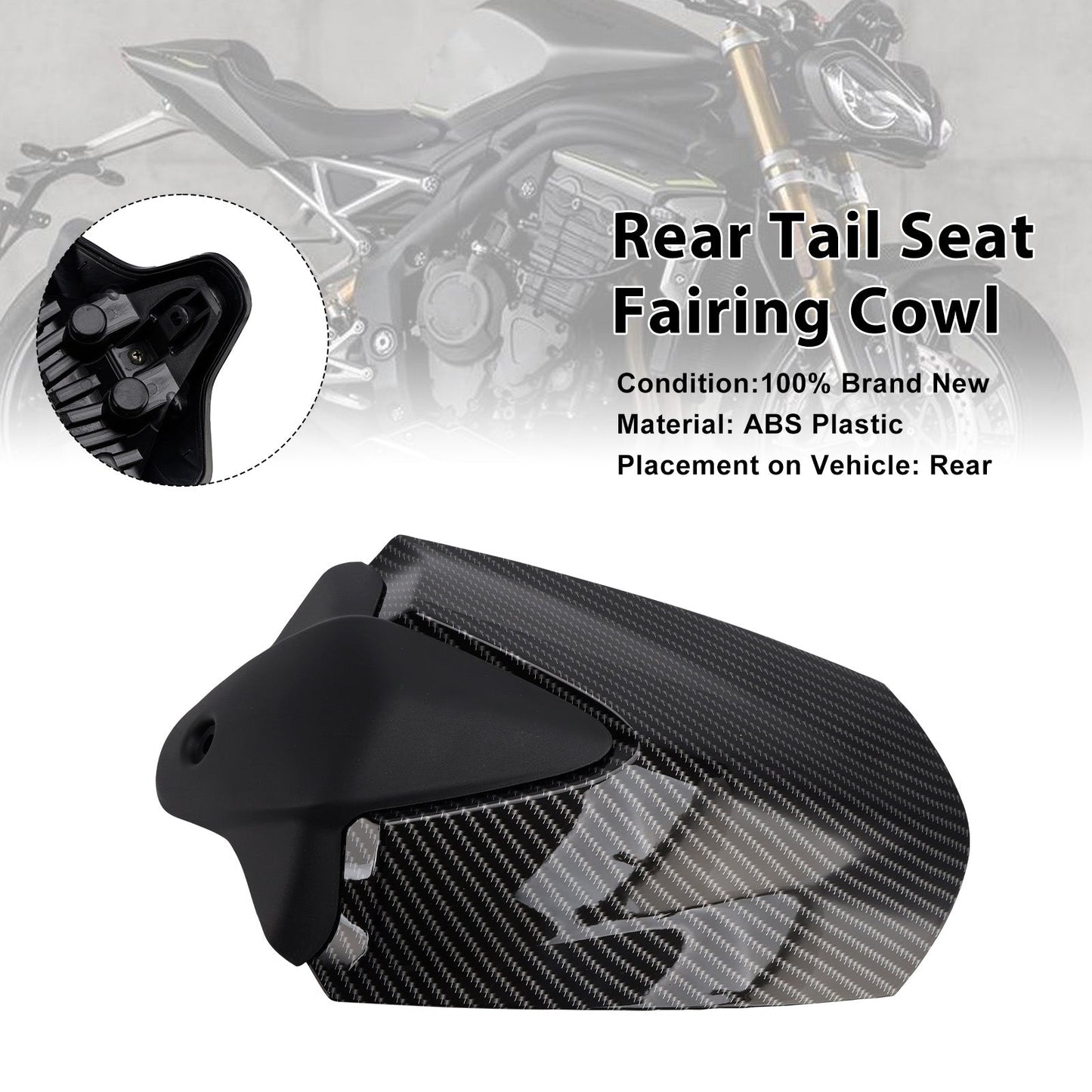 2021-2024 Per Speed Triple 1200 RS Copertura cupolino posteriore sella
