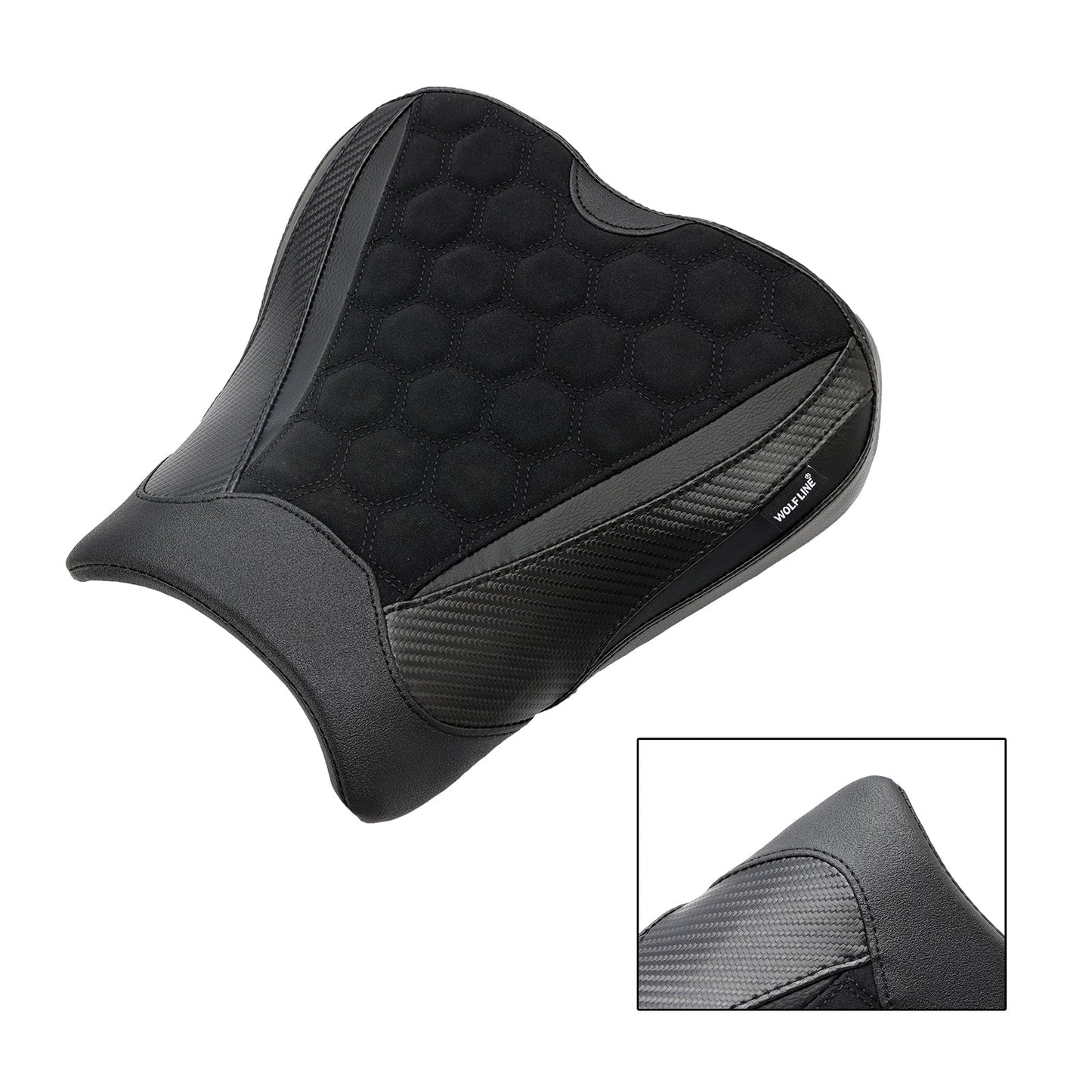 Cuscino Raider per sedile anteriore conducente KAWASAKI Ninja ZX-4R ZX-4RR 2023 in poliuretano nero
