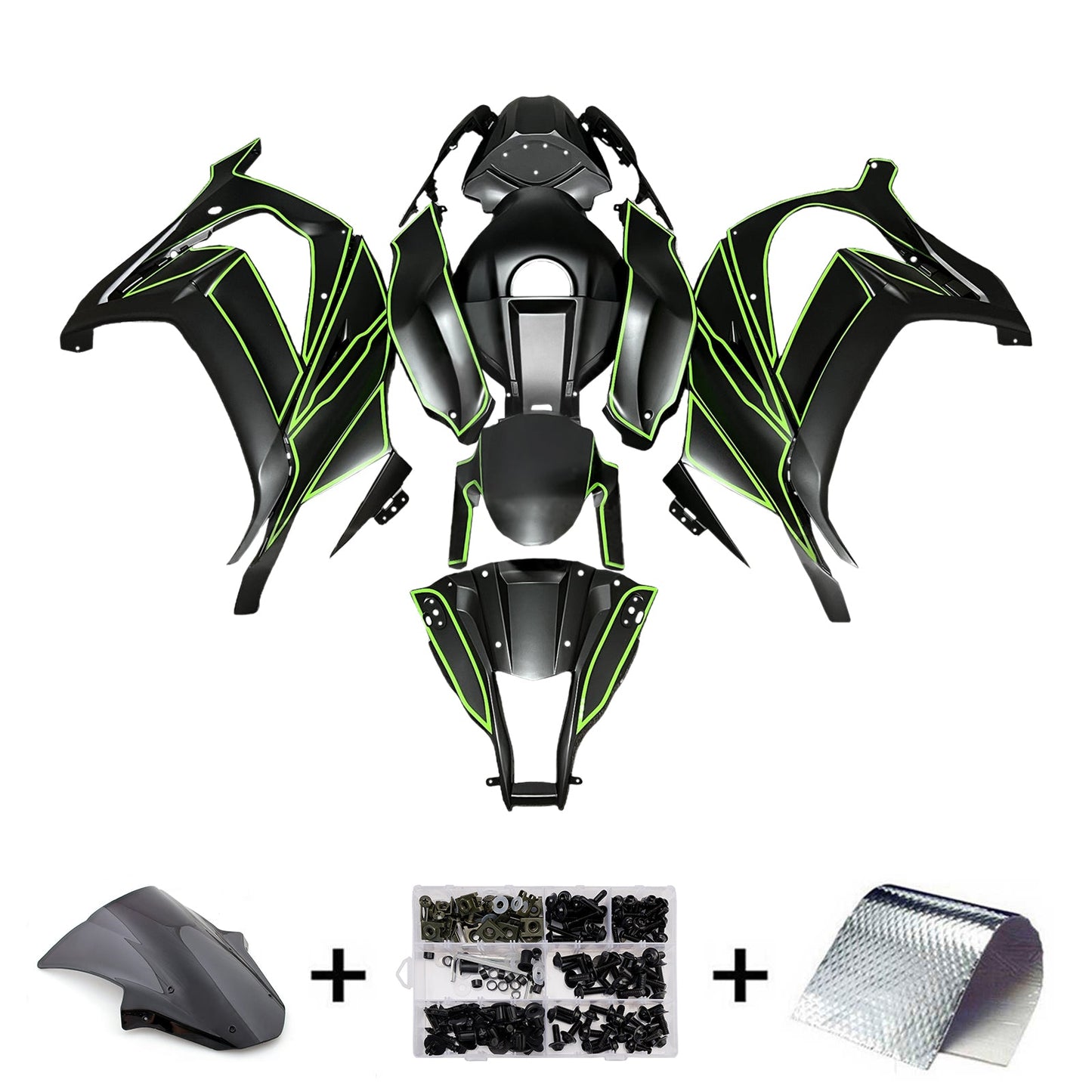 Kit carenatura iniezione in plastica ABS adatto per Kawasaki ZX10R 2011-2015
