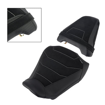 Kit sella conducente e passeggero 2024-2025 per Honda CB650R CBR650R, cuscino posteriore nero.